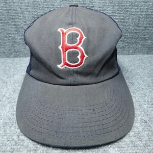 Vintage Boston Red Sox Hat Cap Snap Back Mens Blue MLB Baseball Trucker 90s